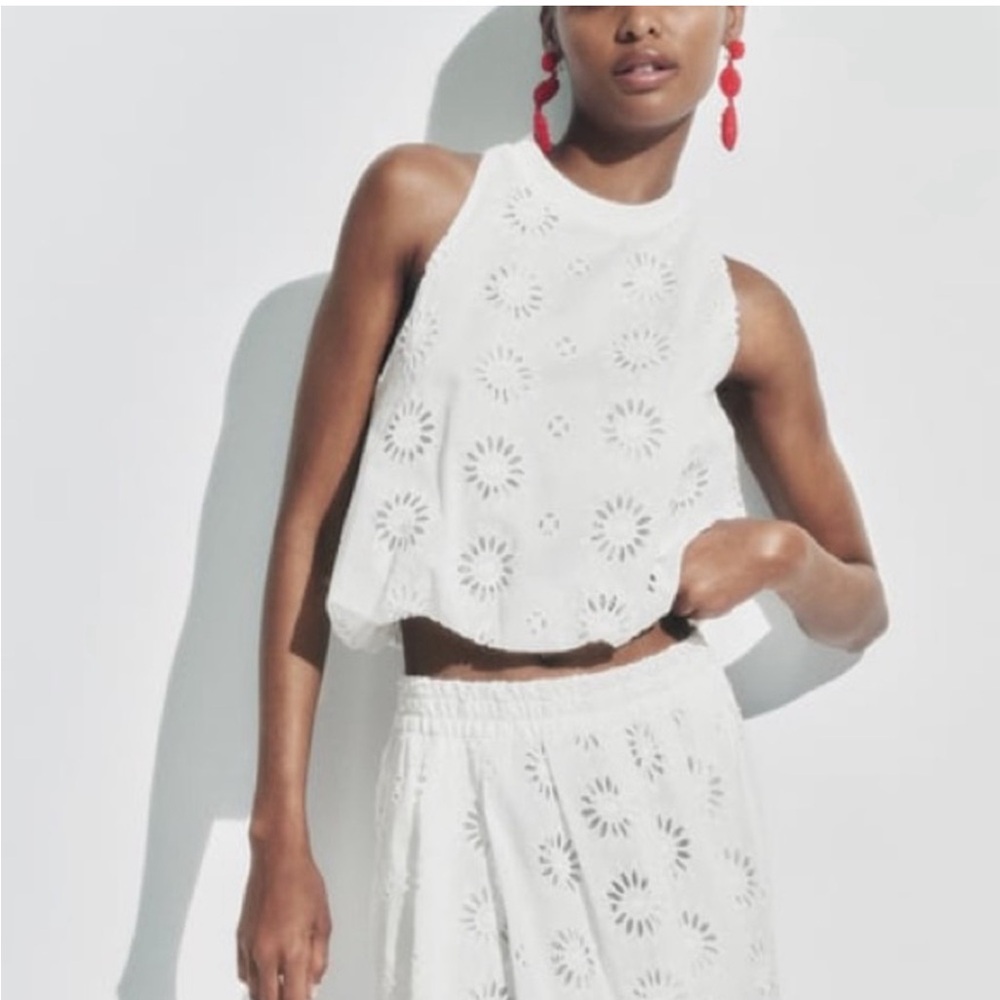 Zara | White | OPENWORK EMBROIDERED | eyelet